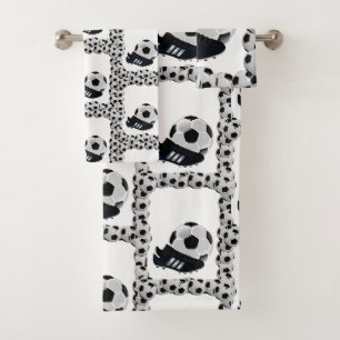 Bathroom Towel Sets Soccer Balls