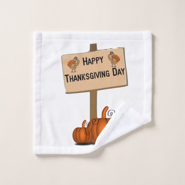Bathroom Towel Sets Thanksgiving (Wash Cloth)
