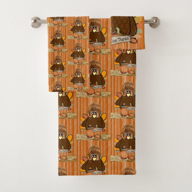 Bathroom Towel Sets Thanksgiving (Insitu)