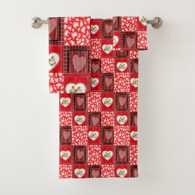 Bathroom Towel Sets Valentine's Day (Insitu)