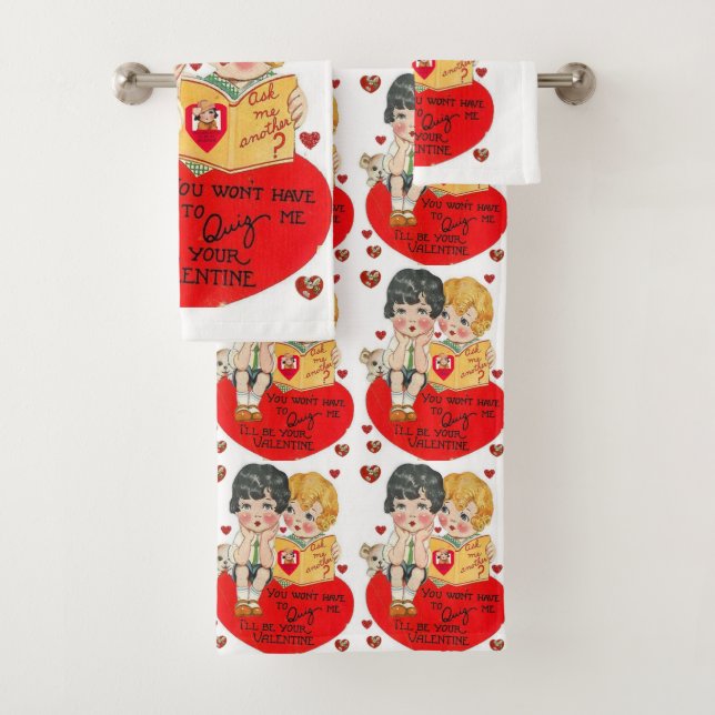 Bathroom Towel Sets Valentine's Day (Insitu)
