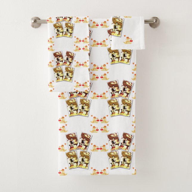 Bathroom Towel Sets Valentine's Day (Insitu)