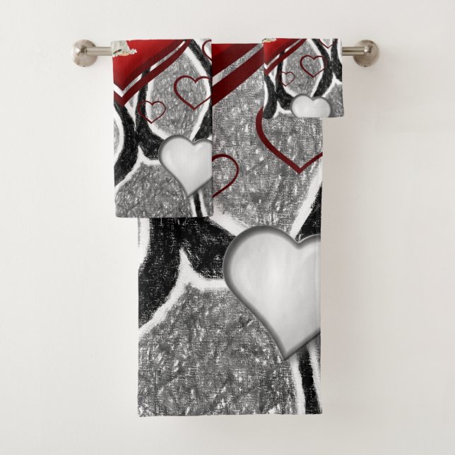 Bathroom Towel Sets Valentine's Day (Insitu)