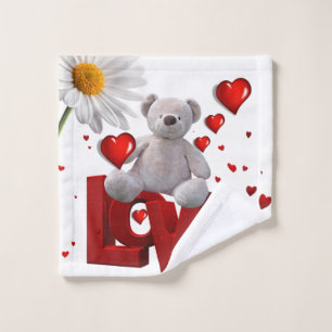 Bathroom Towel Sets Valentine's Day, Love