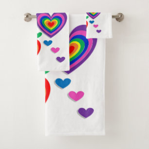 Bathroom Towel Sets Valentine's Day, Love