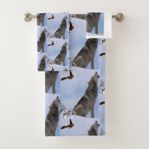 Bathroom Towel Sets Wolves