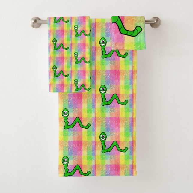 Bathroom Towel Sets Worms (Insitu)