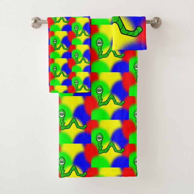 Bathroom Towel Sets Worms (Insitu)