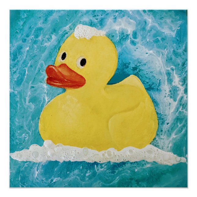 Bathroom wall art yellow rubber duck (Front)