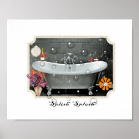 Bathroom Wall Decor Vintage Inspired Art Print