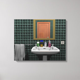 Bathroom wash basin canvas print