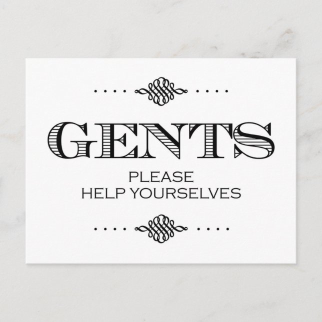 BathroomSign.jpg Postcard (Front)