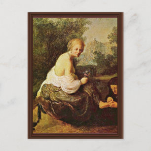 Bathsheba At Her Toilet Seen By King David. [1] Postcard
