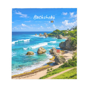 Bathsheba, Barbados - Tropical Beach Coast Notepad