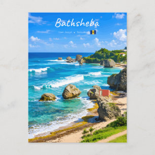 Bathsheba, Barbados - Tropical Beach Coast Postcard