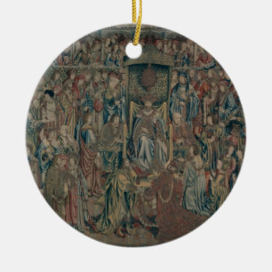 Bathsheba Welcomed at Court, Tapestry of David and Ceramic Ornament