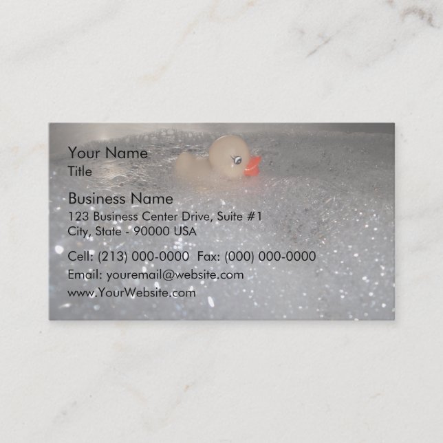 Bathtub Business Card (Front)