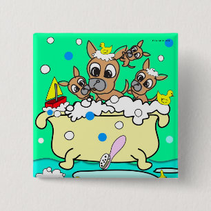 Bathtub Chihuahua Puppy Button 1