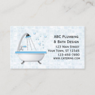 Bathtub, Shower, Tiles Business Card