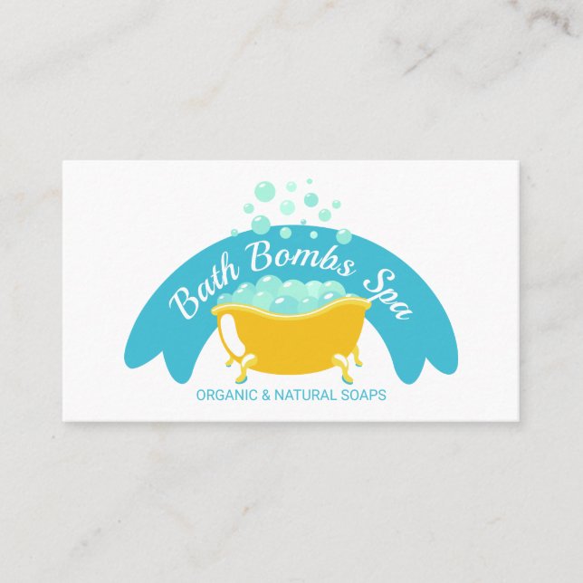 Bathtubs Spa Bubble Shampoo Business Card (Front)
