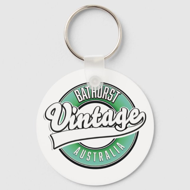 Bathurst australia vintage style logo keychain (Front)