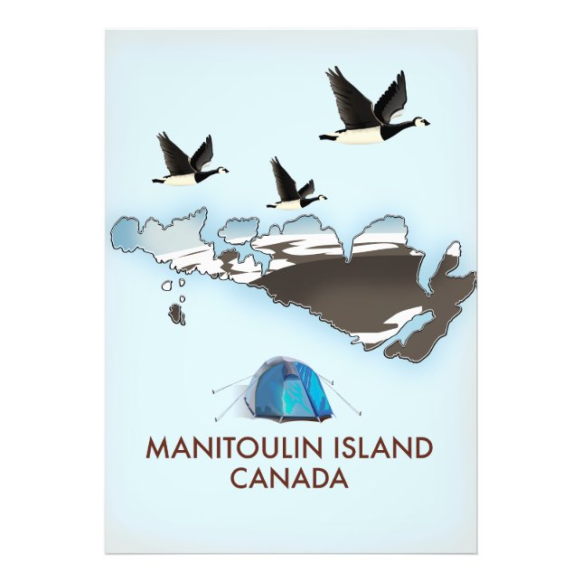 Bathurst Island Canada Travel map Photo Print (Front)