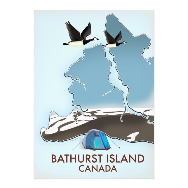 Bathurst Island Canada Travel map Photo Print (Front)