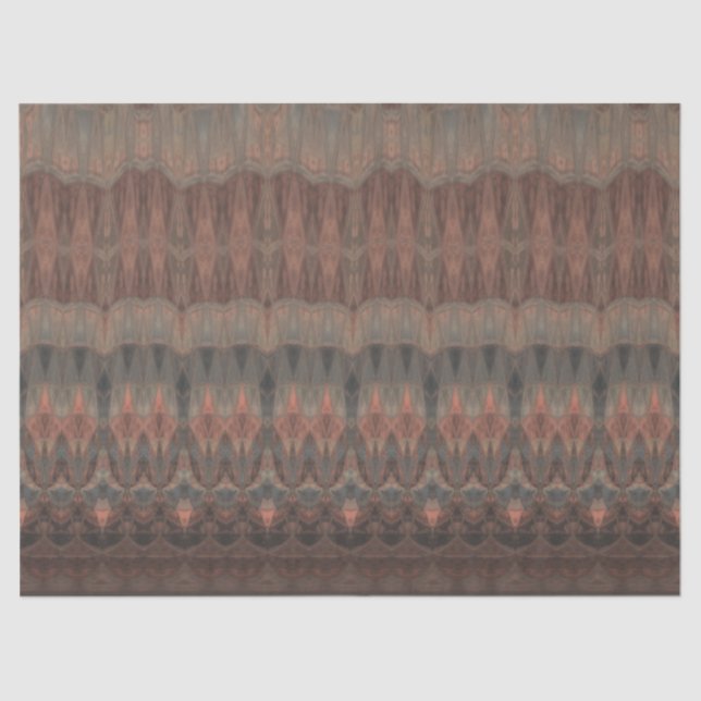 Batik Abstract Boho Southwest Fall Autumn Tissue Paper (Front)