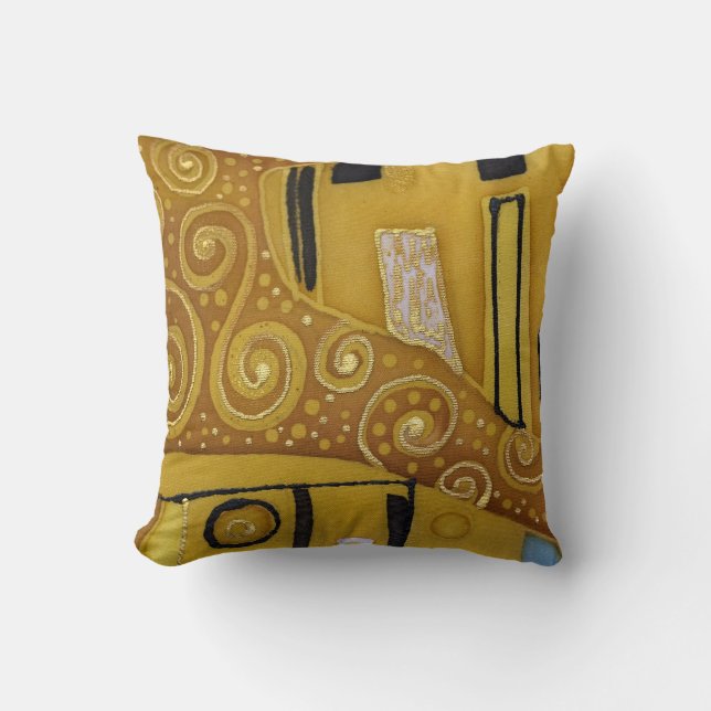 Batik Beauty: Traditional Background Throw Pillow (Front)