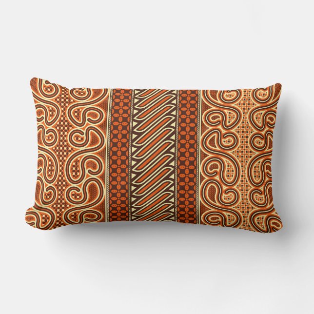 Batik Cacing Pattern Lumbar Pillow (Front)