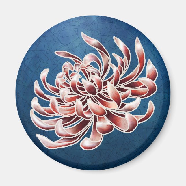 Batik Chrysanthemum Magnet (Front)