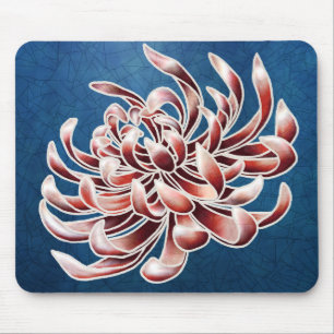 Batik Chrysanthemum Mouse Pad