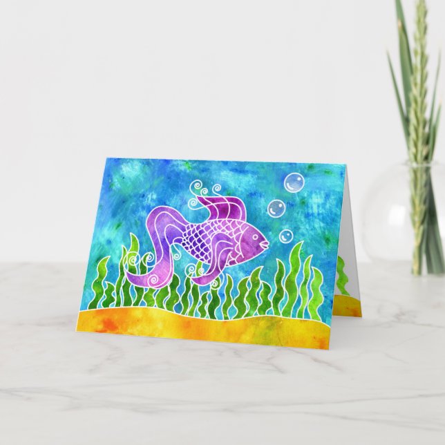 Batik Fishy Card (Front)