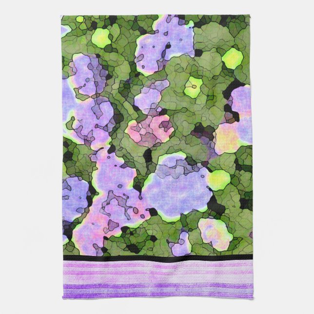 Batik Hydrangeas (Alt) Kitchen Towel (Vertical)