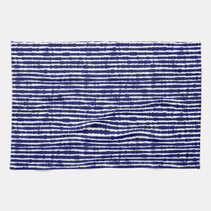 Batik Indigo Style Stripes Kitchen Towel
