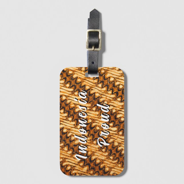 Batik Indonesia Proud Luggage Tag (Front Vertical)