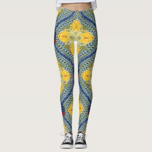 Batik Indonesian Wax-Resist Dyeing Technique Leggings