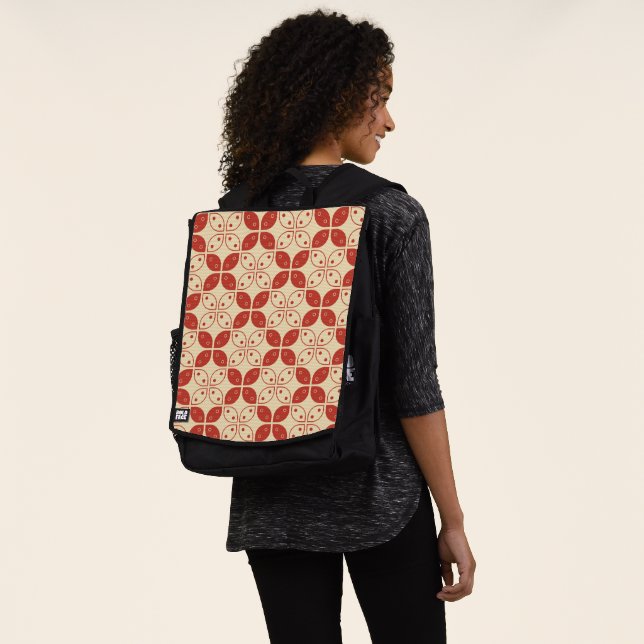 Batik Kawung, Indonesian Pattern, Javanese, Ethnic Backpack (Worn)