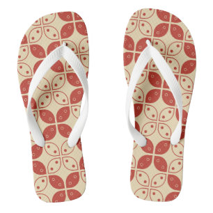 Batik Kawung, Indonesian Pattern, Javanese, Ethnic Flip Flops