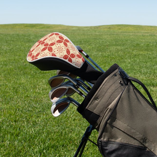 Batik Kawung, Indonesian Pattern, Javanese, Ethnic Golf Head Cover (In Situ)