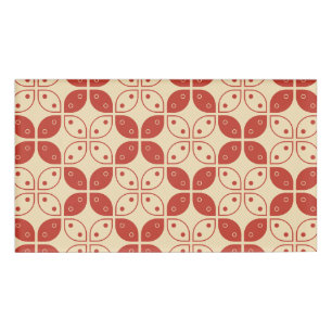 Batik Kawung, Indonesian Pattern, Javanese, Ethnic Name Tag