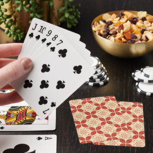 Batik Kawung, Indonesian Pattern, Javanese, Ethnic Playing Cards