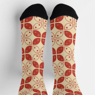 Batik Kawung, Indonesian Pattern, Javanese, Ethnic Socks