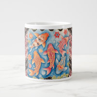 Batik Koi Fish Love, Specialty Mug