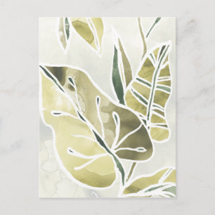 Batik Leaves Postcard