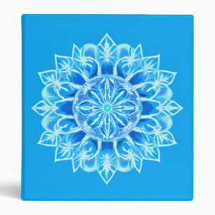 Batik Mandala Flower in Turquoise  Binder