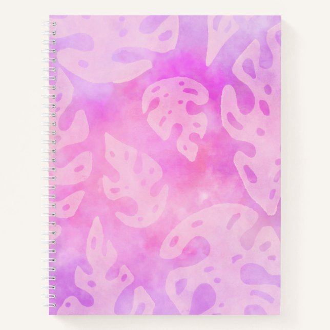 Batik Monstera Bullet Journal / Lined Notebook (Front)