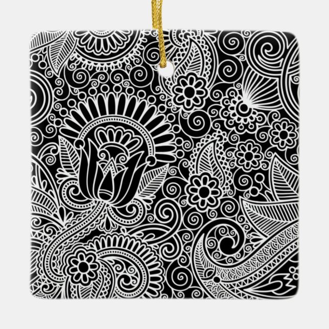 Batik Motif Ceramic Ornament (Front)