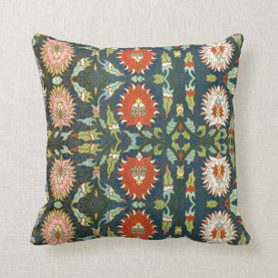 Batik Motif In Victorian Style Throw Pillow