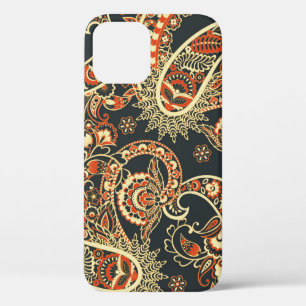 Batik Paisley: Vintage Seamless Pattern. iPhone 12 Case